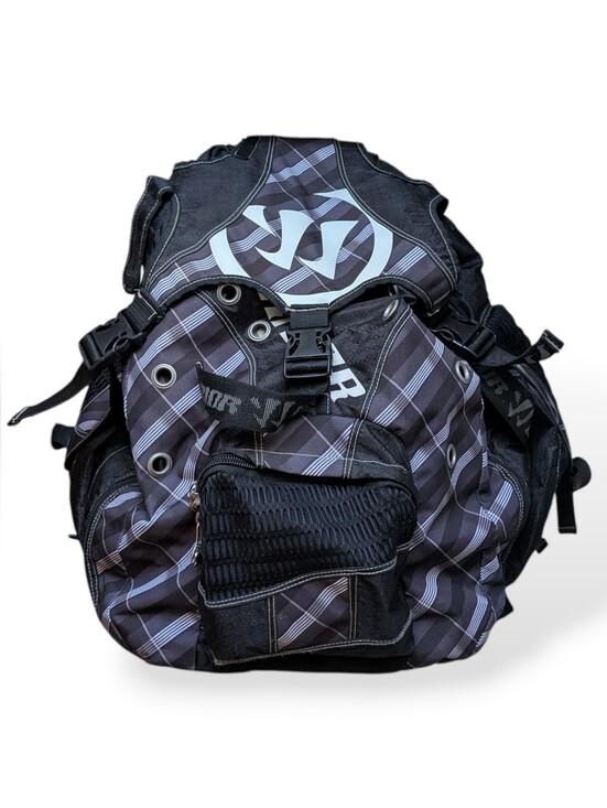 Warrior Other - Warrior Lacrosse Jet Pack Backpack Black Grey Plaid Gear Bag XL Multi Pocket